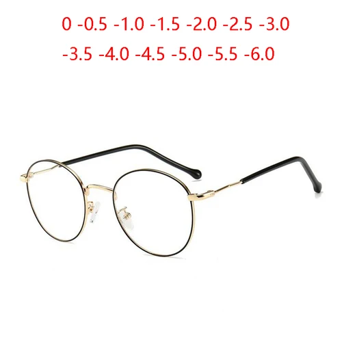 Gafas graduadas con lentes asféricas ovaladas 1,56, gafas ópticas para estudiantes y mujeres, gafas para miopía de 0-0,5-0,75 a-6,0