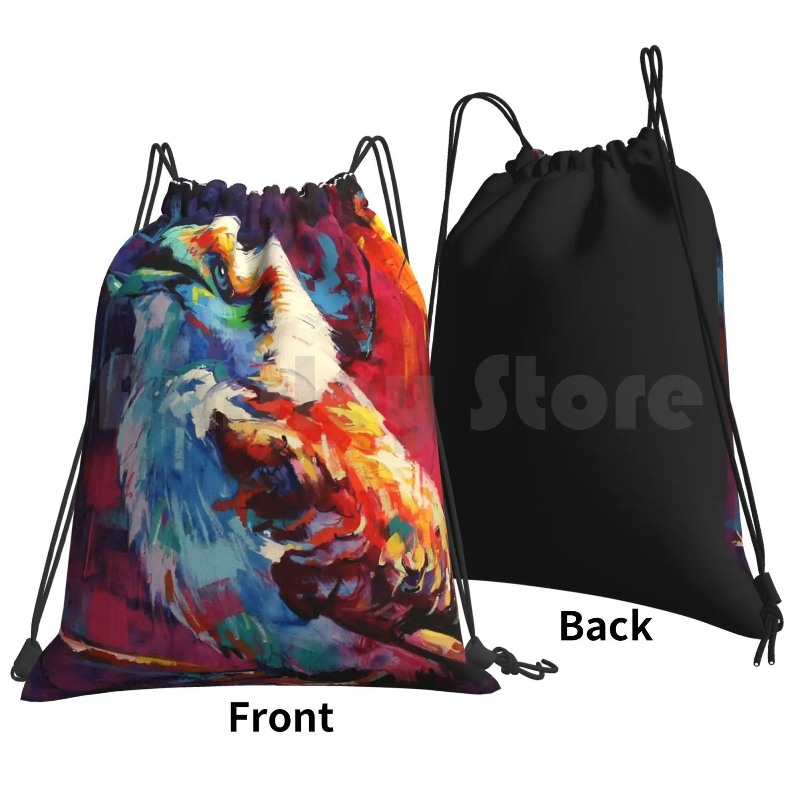 Kookaburra-Sits In The Old Gumtree Backpack Drawstring Bag Riding Climbing Gym Bag  Kookaburra Bird Laugh Portrait Colour