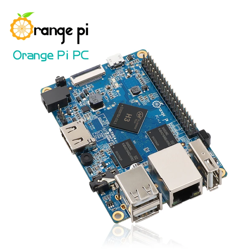 Laranja Pi-H3 Quad-Core PC, 1GB, Quad-Core, Android, Ubuntu, Linux, Android, Mini PC, ORI3, Imagem Debian, Single Board Computer