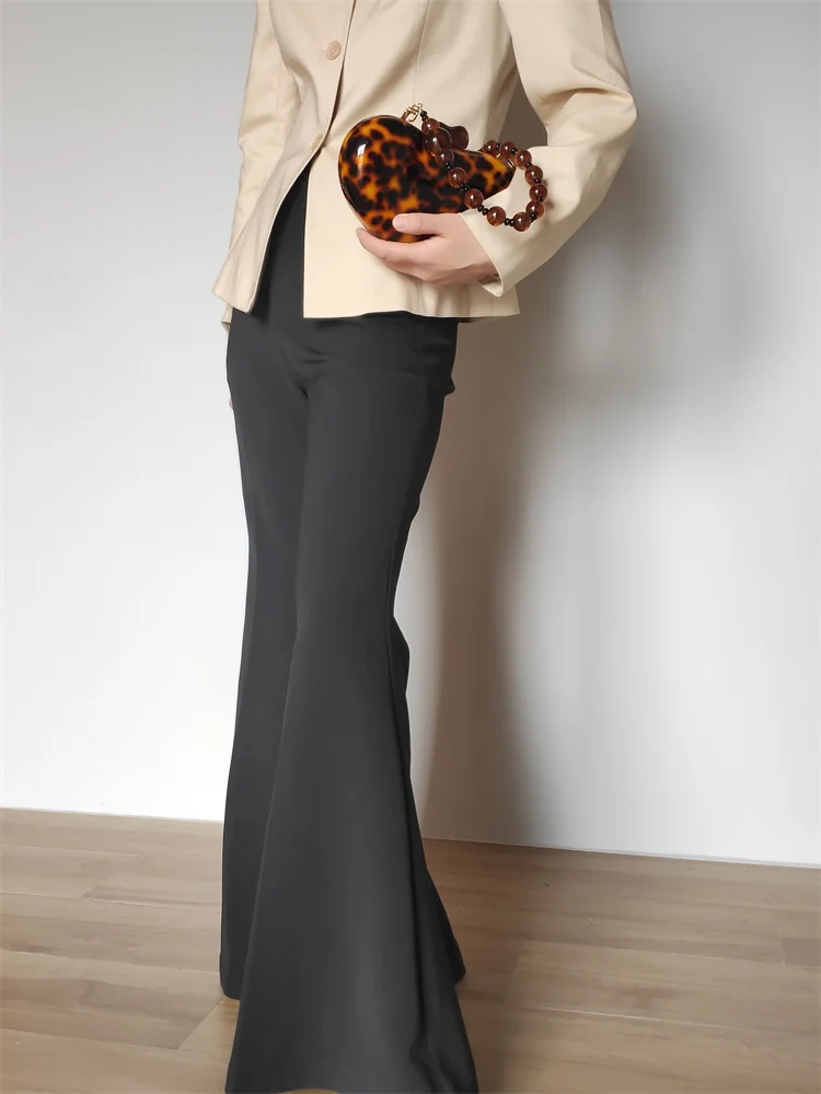 【Wander Lamar】Funky Vintage Irregular Leopard Hawksbill Turtle Color Acrylic Clutch Bag For Woman Party Evening