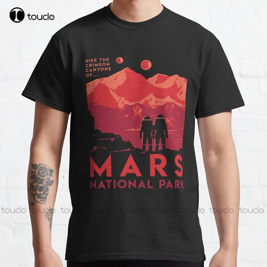 Hike The Crimson Of Mars National Park Classic T-Shirt Custom Aldult Teen Unisex Digital Printing Tee Shirt Fashion Funny New