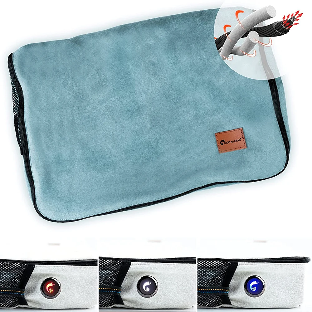 Flextailgear Electric Heated Blanket USB Powered Pillow Portable Travel Heating Throws Warm for Camping, Outdoor Activity