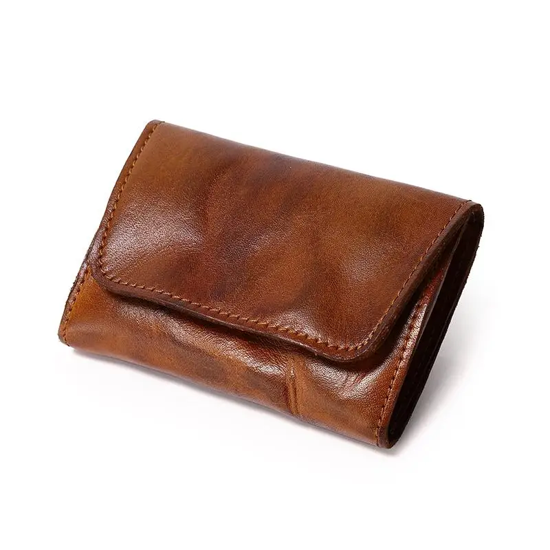 Vintage Style Men Leather Coin Purse Wallet Clutch Key Holder Small Soft Bag Mini Bag