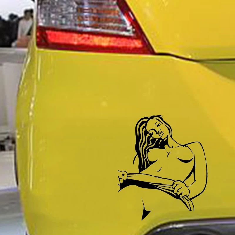 

17*14.5cm Sexy Woman Stickers Decal Naked Girl Strippers Car Sticker Vinyl Beauty Temptation Body Car Stickers Decals