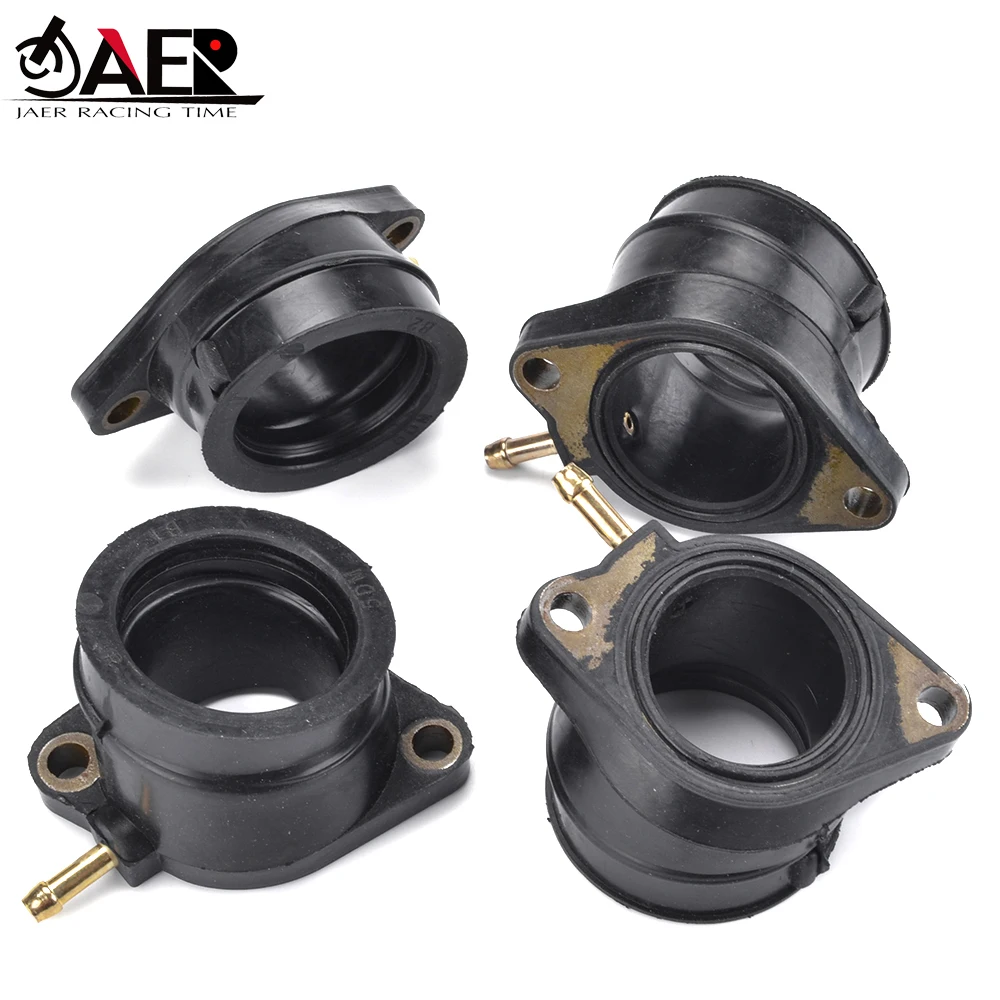 4PCS Motorcycle Carburetor Intake Manifold Adapter Boot For Yamaha 5DM-13586-01 FZS600 FZS 600 FAZER 600 1998-2003