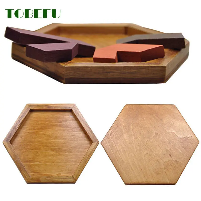 Wooden Geometric Shape Jigsaw Board 6