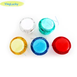 10pcs Arcade Transparent 30mm 5V LED Push Button Replace SANWA OBSF-30 OBSN-30 OBSC-30 for DIY Raspberry pi MAME PC Pandora Game