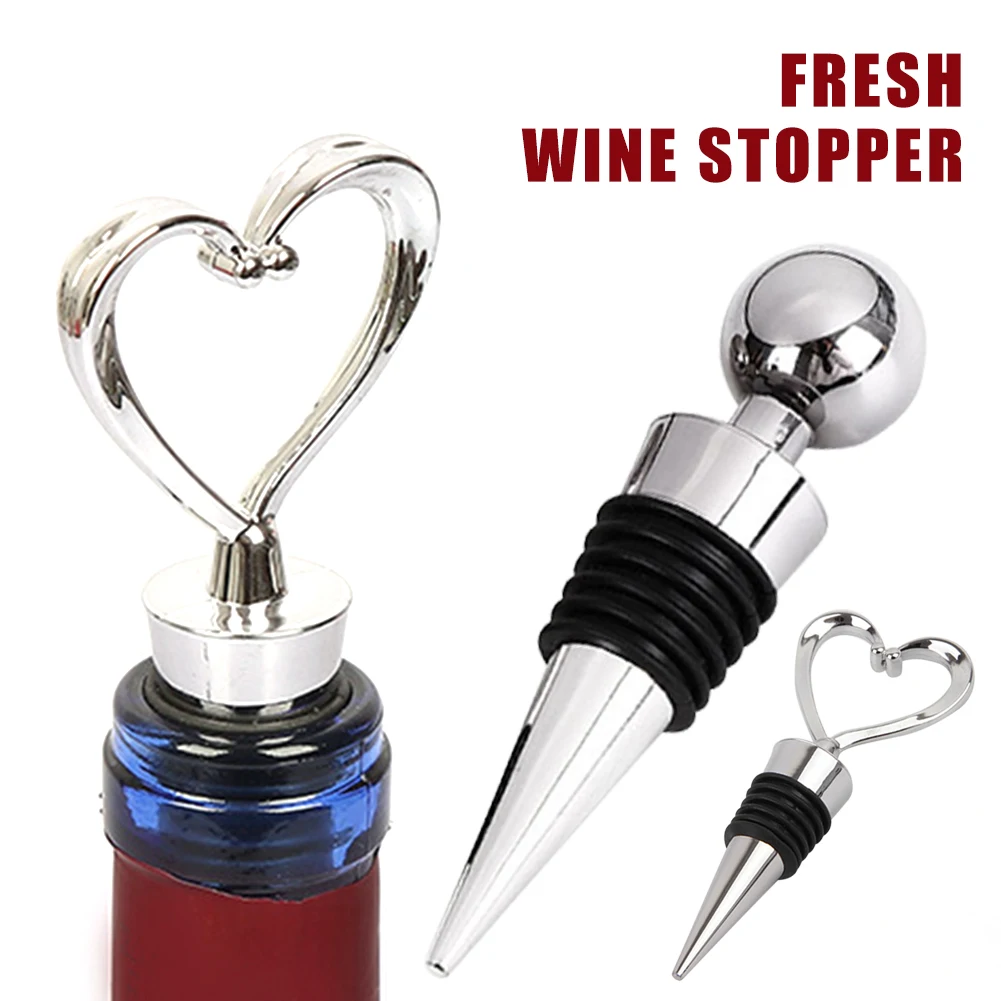 

Red Wine Champagne Wine Bottle Stopper Heart/Ball Shaped Valentines Wedding Gifts Sealing Preservation Wine Stopper Bar Supplie