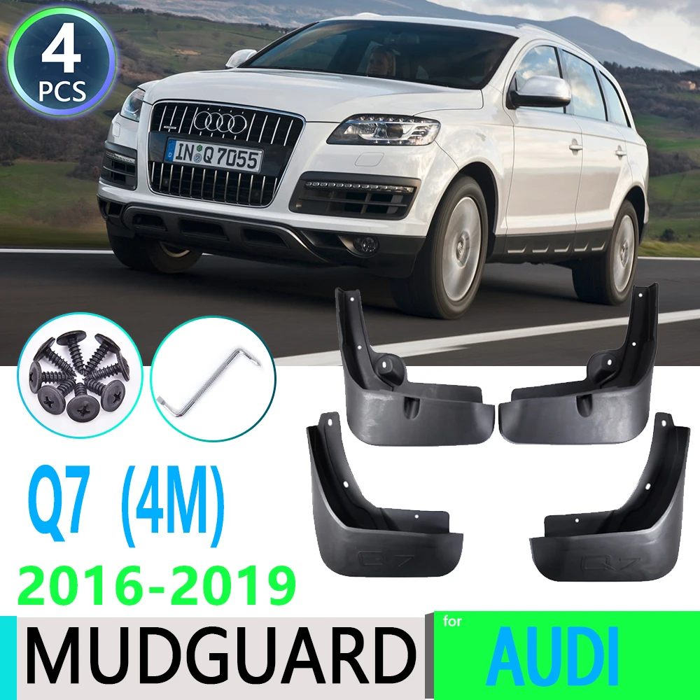 Para Audi Q7 4M 2016 2017 2018 2019 4 Uds guardabarros de coche guardabarros protector contra salpicaduras guardabarros accesorios de coche