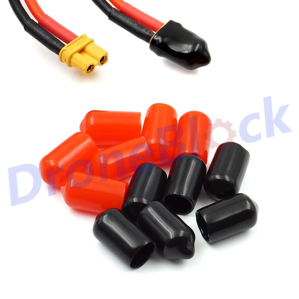 

12 PCS XT30 Rubber Terminal Insulated Protective Cover Caps Sparkproof Charged/Discharged for Lipo Battery