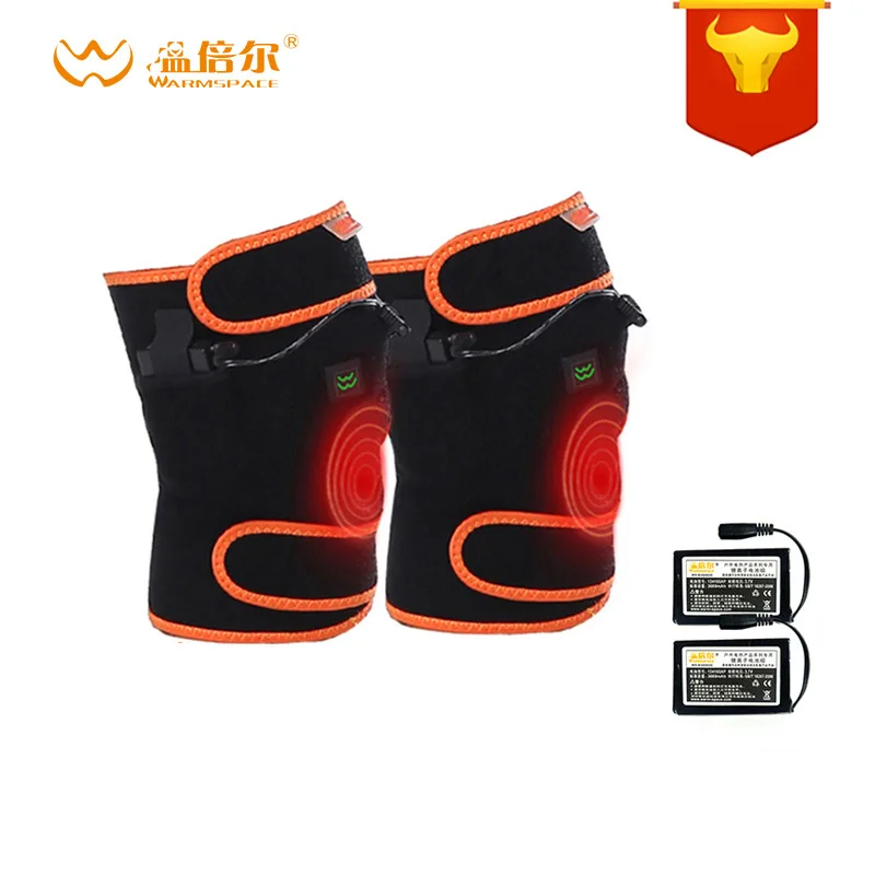 Warmspace 3.7V 3800mAh Electric Heating Kneepad With Rechargeable Battery Warm 4-8 Hours Heated Kneelet For Winter Ski Bicycle