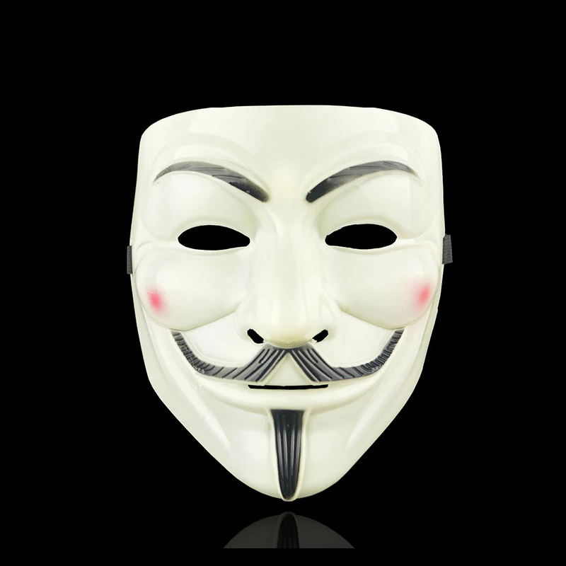 Anonimowy facet Fawkes Halloween Christmas Party prezent dla dorosłych dzieci motyw filmowy maska filmowy Cosplay V for Vendetta maska hakera