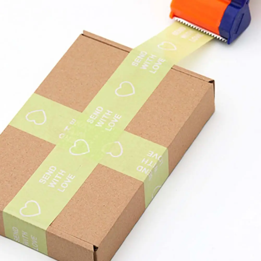 1 Roll Clear Pattern Elastic Sealing Tape PP Practical Waterproof Packing Tape for Home