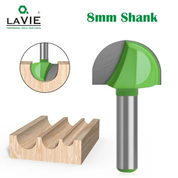 LAVIE 1pc 8mm Shank Ball Nose End Mill Round Nose Cove CNC Milling Bit Radius Core Box…