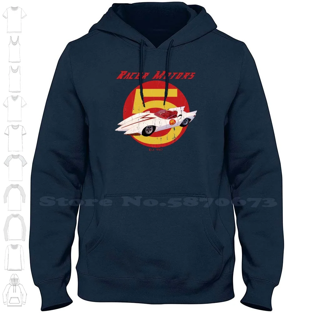 Vintage 100% Cotton Hoodie T-Shirt Automobile Racing Mach Gogogo 1997 X Japan Anime Speed Car Rally Car Racer Motors Super Car