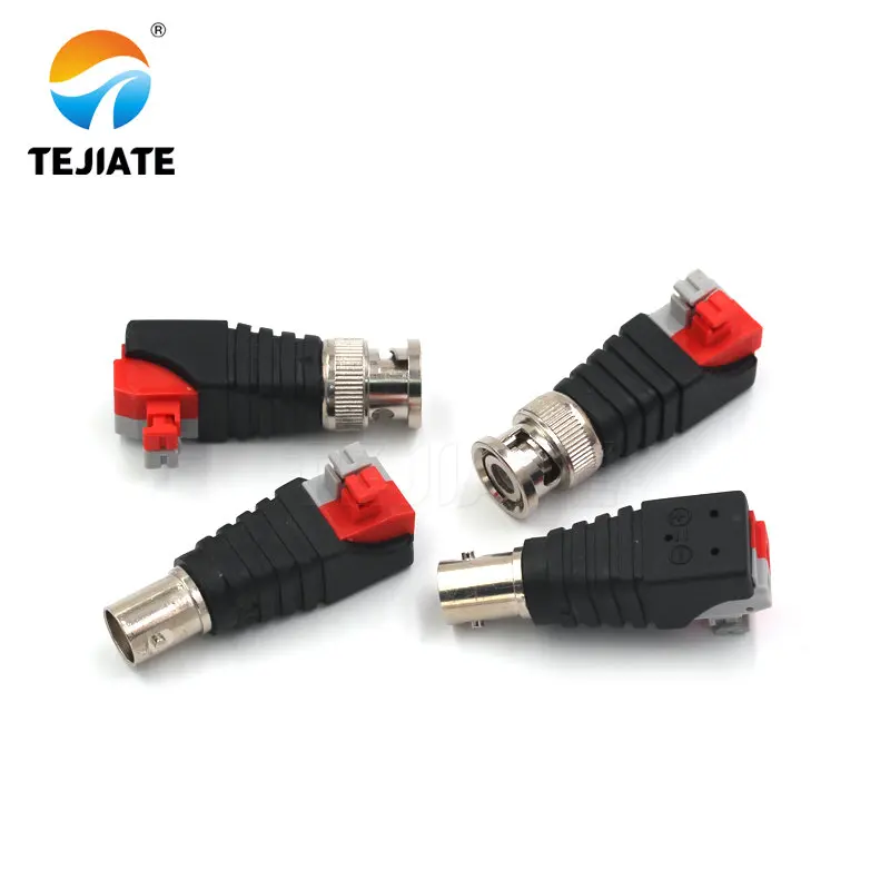 1PCS Press Type BNC M/F Header Connector Analog Surveillance Camera 75-5 Video Cable Q9 Copper Core Interface No Welding Adapter