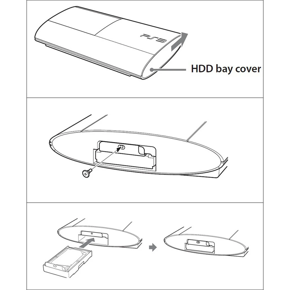 Hard Disk Drive bays Base Tray HDD Mounting Bracket Support for Sony Playstation 3 PS3 PS 3 Super Slim 4000 With Screws New