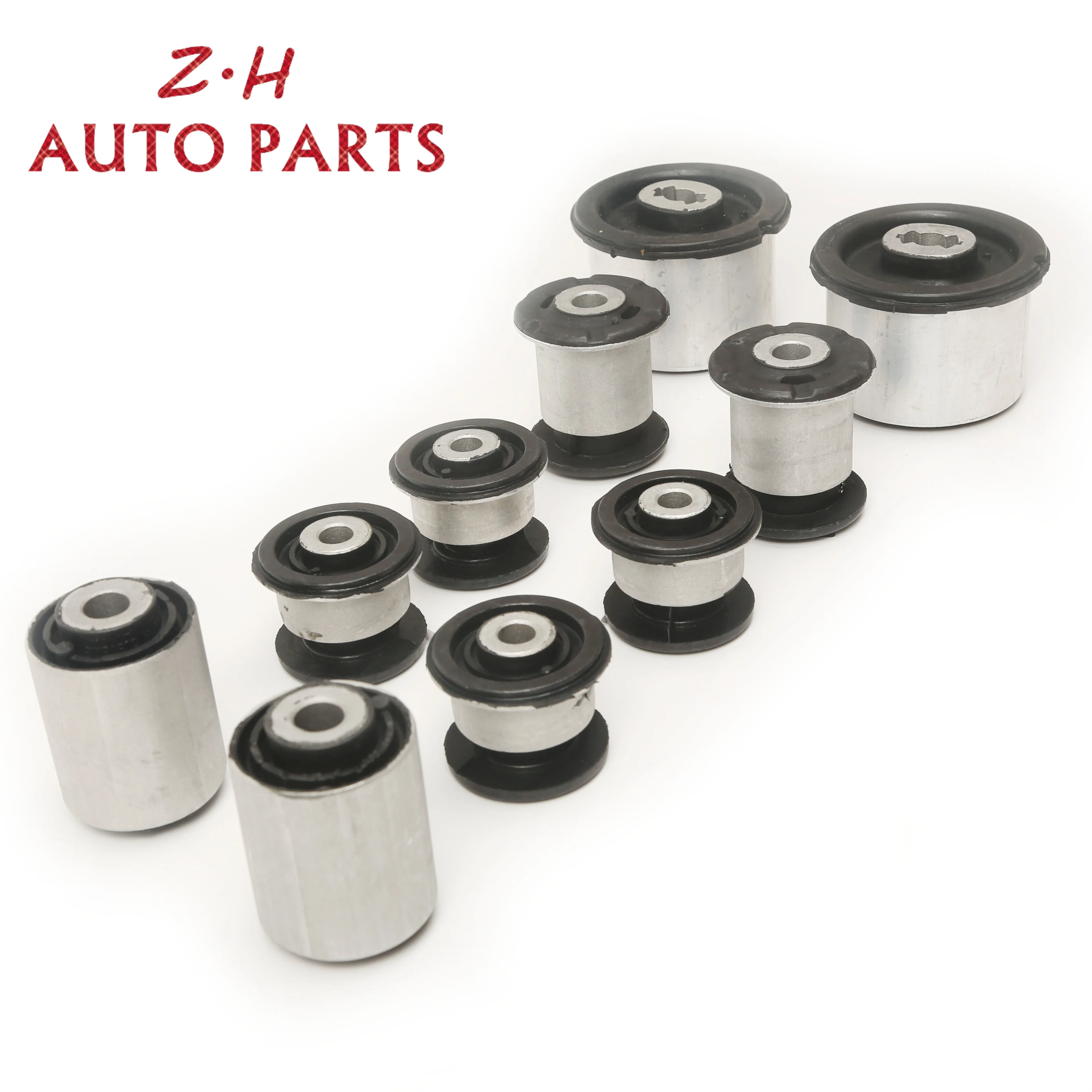 10Pcs PVC Aluminium Suspension Bushing Set 97034124101 97034124502 For Porsche Panamera 970 2010-2016 3.6L Platinum 4.8L 4S