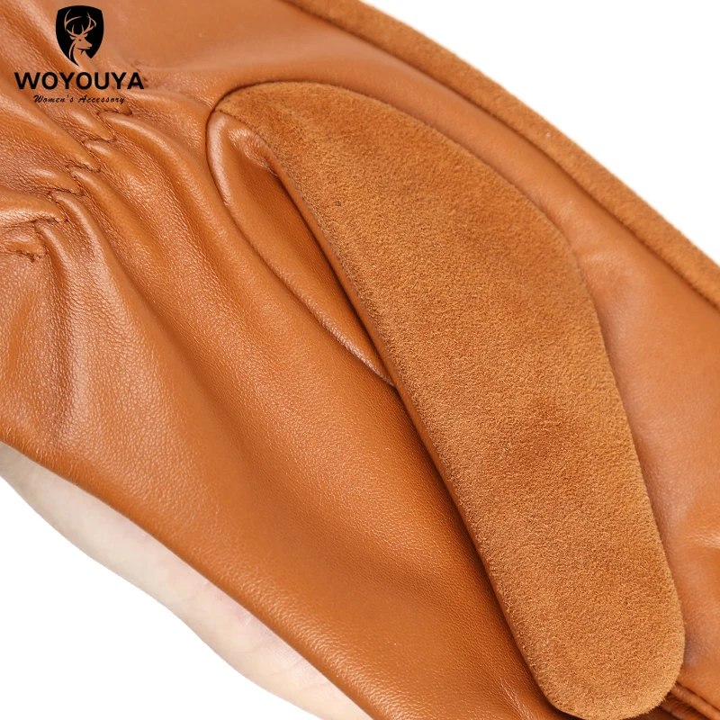 High-end Winter gloves multicolor leather gloves,High-grade sheepskin women\'s leather gloves simple design Women\'s gloves-2008