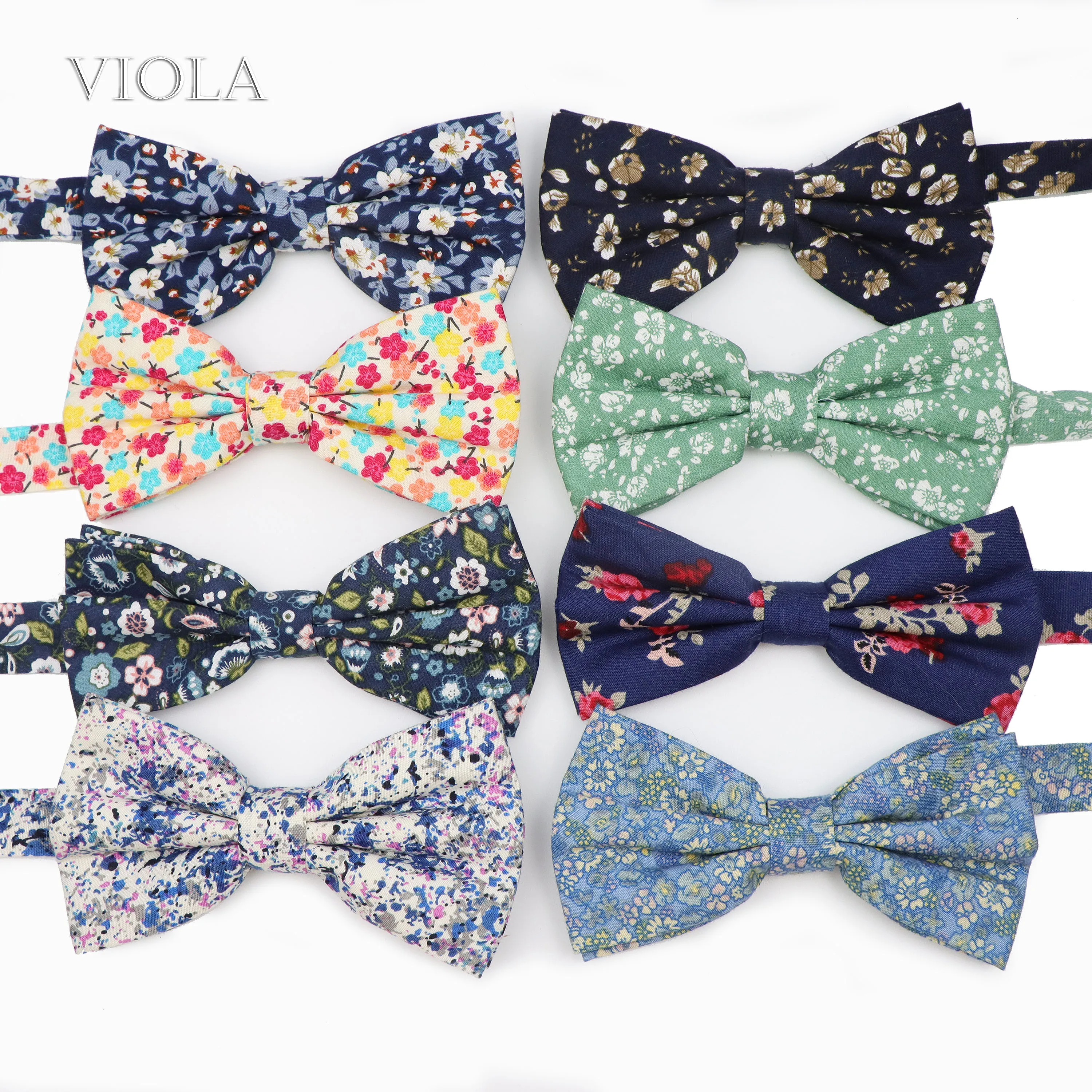 Floral Printed Bowtie 100% Cotton Women&Men Butterfly Adult Wedding Tuxedo Dress bow tie Cravat Accessory Gift 14 Colors