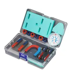 Children Science Bar Ring Horseshoe Compass Magnet Car Kit Experiment Tools Educational Kits for Childre Teaching Resource Tools