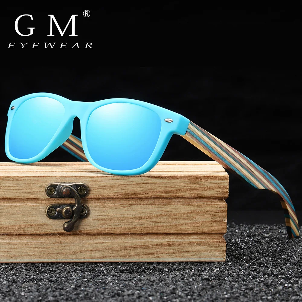 

GM Festival Wooden Temples Kids Sunglasses Bamboo Sun Glasses Girls Boys Baby Brand Sunglasses Children Oculos