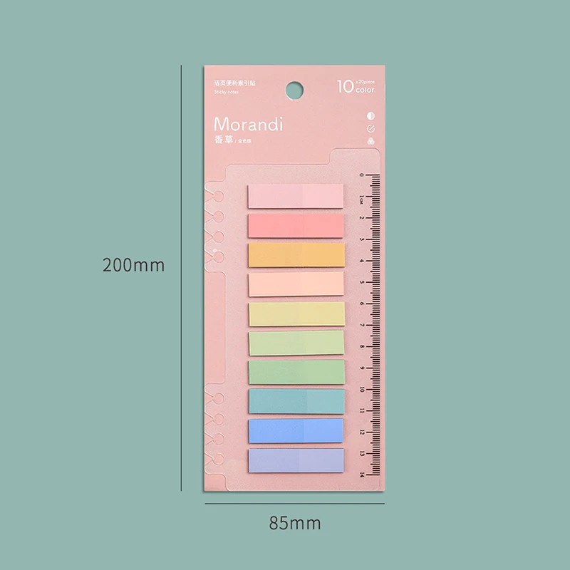 New Arrival Sticky Notes Bookmark Paster Memo Pad With Ruler Highlighter Marker Page Flags To Do List Korean Fashion Index Tab