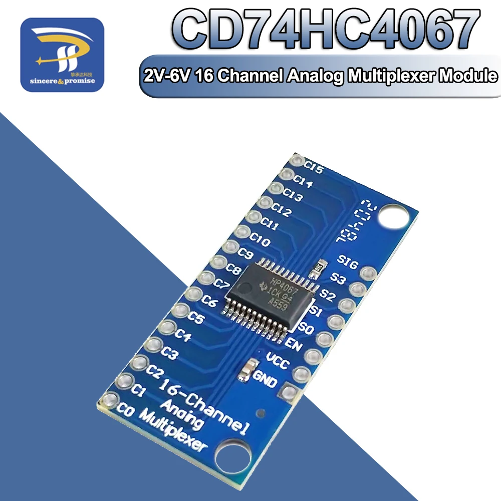 CD74HC4067 CMOS 2V-6V Multiplexer analogico a 16 canali/modulo ADC digitale per scheda microcontrollore Arduino 74 hc4067