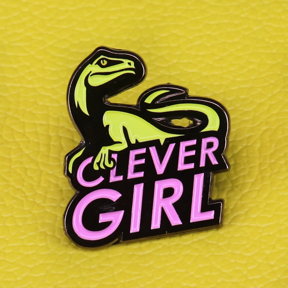 Jurassic Park Clever Girl Soft Enamel Pin Don't let the Velociraptors get you down!