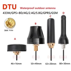 5,8G 4G LTE 433M Wifi GSM GPS BD DTU antenne wasserdichte 7-28DBi SMA männlichen 3M kabel für drahtlose auto telefon router Geräte