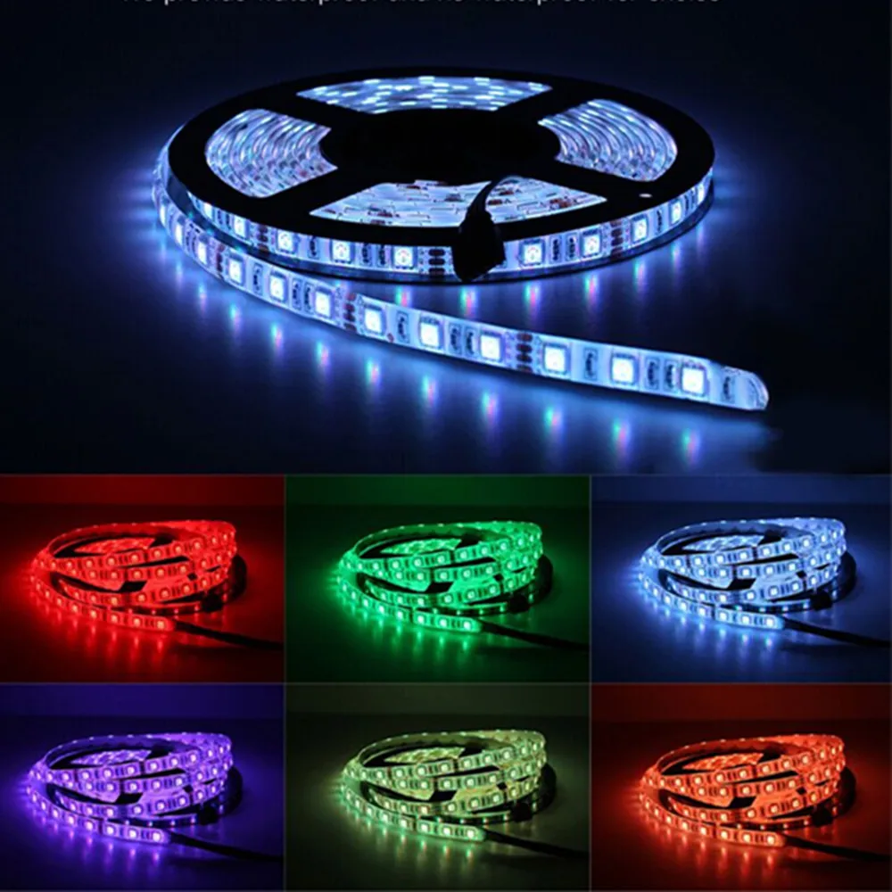 24V 12V DC RGB 5050 Flexible LED Strip Red Blue Green Yellow RGB Color Waterproof IP65 Epoxy DC 24V LED Strip For Truck