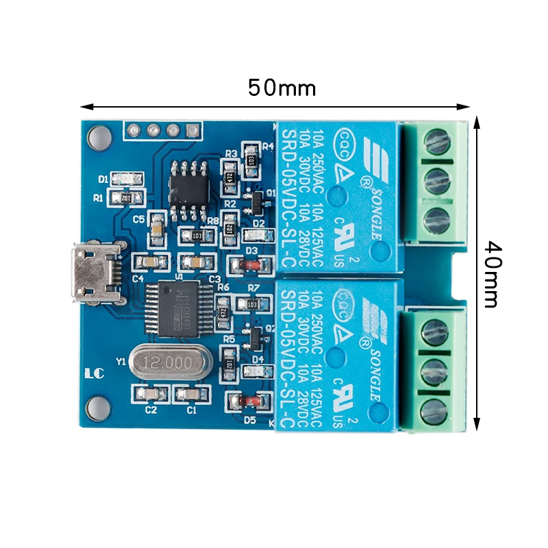 Module Relais USB LCUS-1 - Commande Commutateur Intelligent Avec Protection Surintensité Et Microcontrôleur