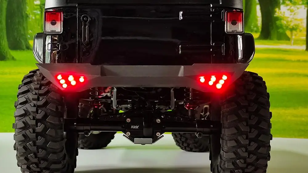 for 1/10 RC Crawler TRX4 Axial SCX10 & SCX10 II 90046 D90 Upgrade Parts RC Car Front Rear Bumper with Lights