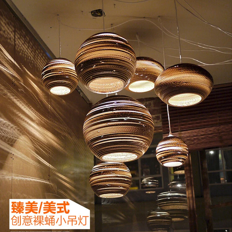 

Vintage loft Paper Honeycomb Pendant Lights Lampshade Paper Lanterns For Bar restaurant Decoration hang lamp droplight