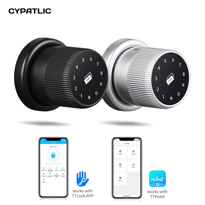 Apartment Wooden Door Keyless Entry Smart Portable Electronic Password Door Lock Phone APP Bluetooth Unlock Intelligent Lock