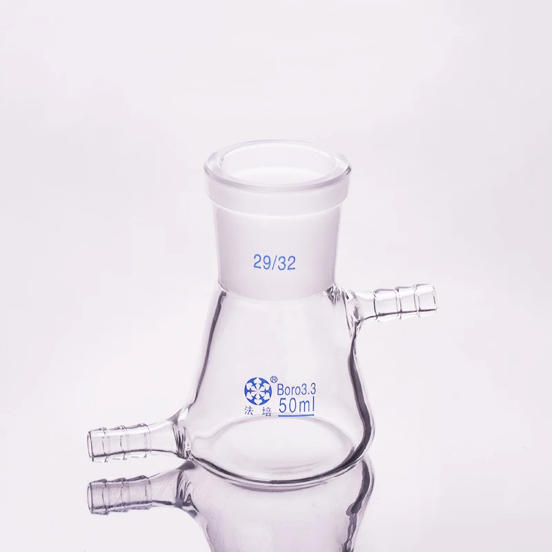 Filtering flask with side tubulature 50ml-10000ml 29/32,Triangle flask with upper and bottom side tube,Filter Erlenmeyer bottle