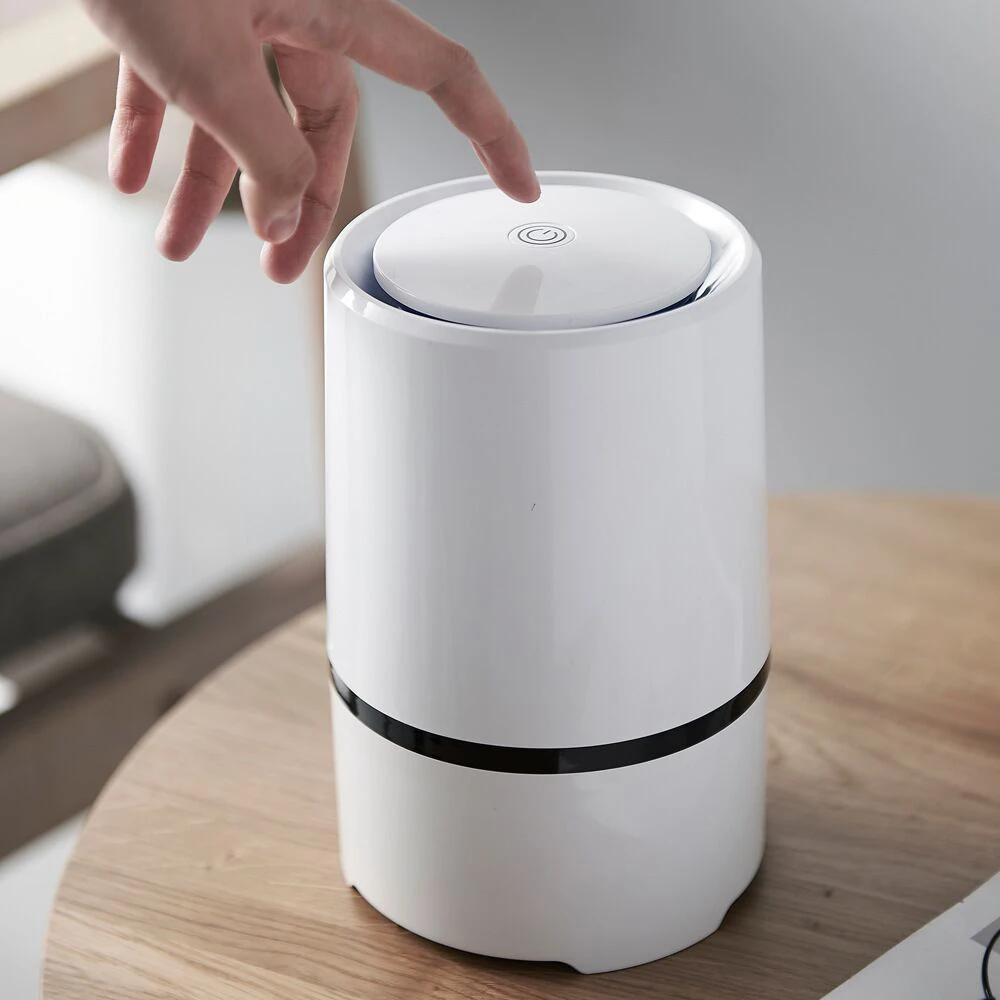 THANKSHARE-purificador de aire USB para el hogar, Cable de filtros HEPA, purificador de aire de bajo ruido con luz nocturna de escritorio, 5V