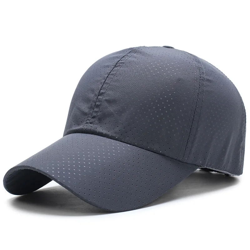 Casquettes de baseball en nylon pour hommes et femmes, chapeaux de course en plein air, ruban de fixation réglable, visière pour documents solides, chapeaux de sport d'été