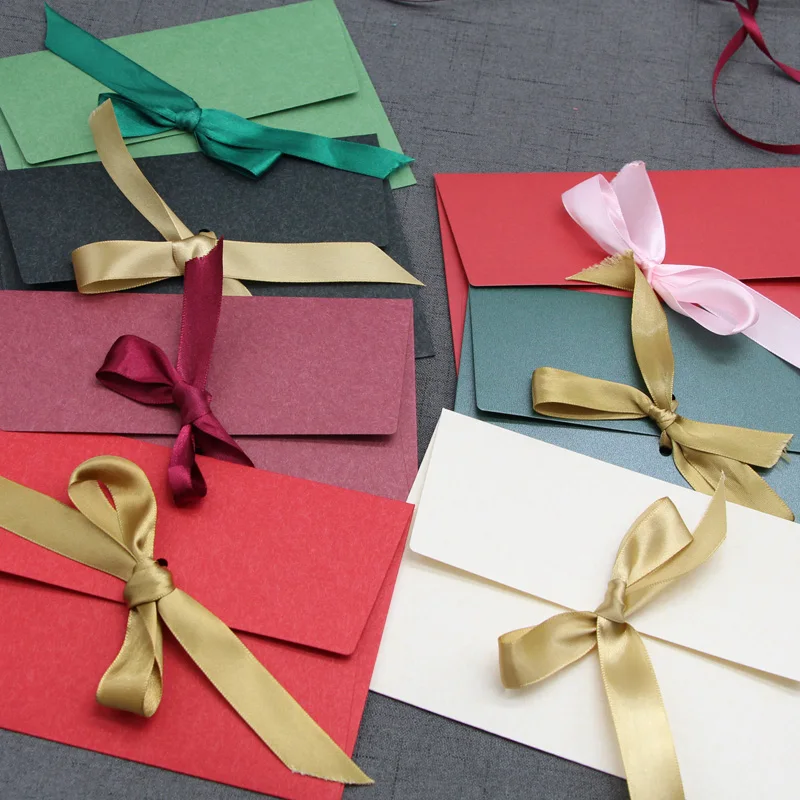 40pcs/lot Silk Ribbon Solid Color Envelopes Packaging, European Nenvelopes, Silk Scarves, Masks and Gift Packaging