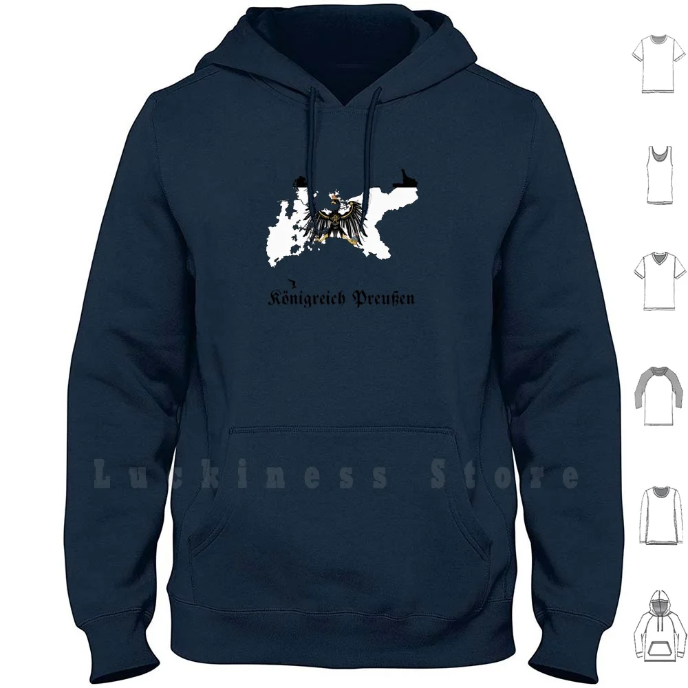 Kingdom Of Prussia Hoodies Long Sleeve Prussia Kingdom Germany 1918 1914 1701 1866