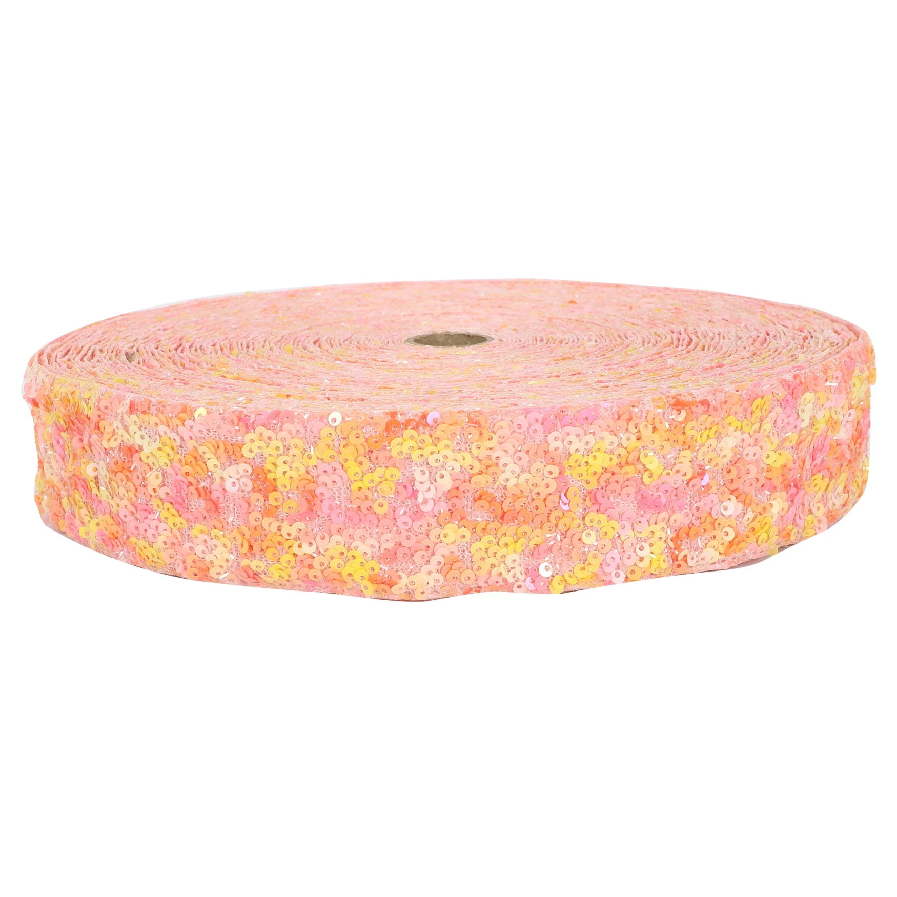 HSDRIBBON Listones 1-1/2 inch 38mm HSD-Genuine Series colorful Spring Summer Sequin Ribbon 25Yards/Roll