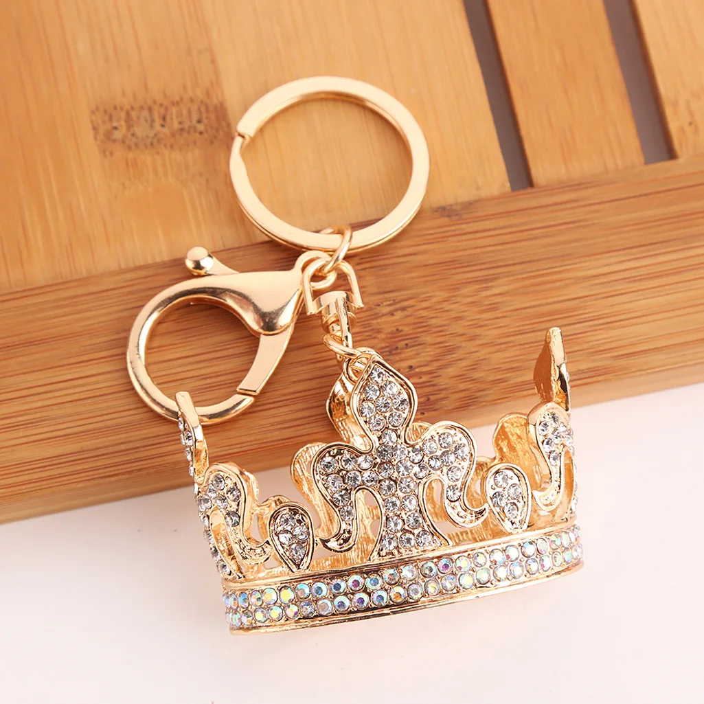 Fashion Jewelry Keychain Crown Set Metal Keychain Lady Fashion Bag Creative Pendant Gift Keychain Batch
