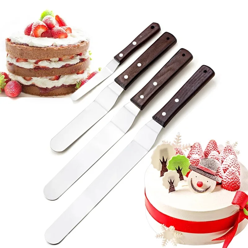 4 Sizes Pastry Tools Accessories Cake Spatula Stainless Steel Kitchen Supplies Confectionery Equipment Cookie Cutter Bakery Bar