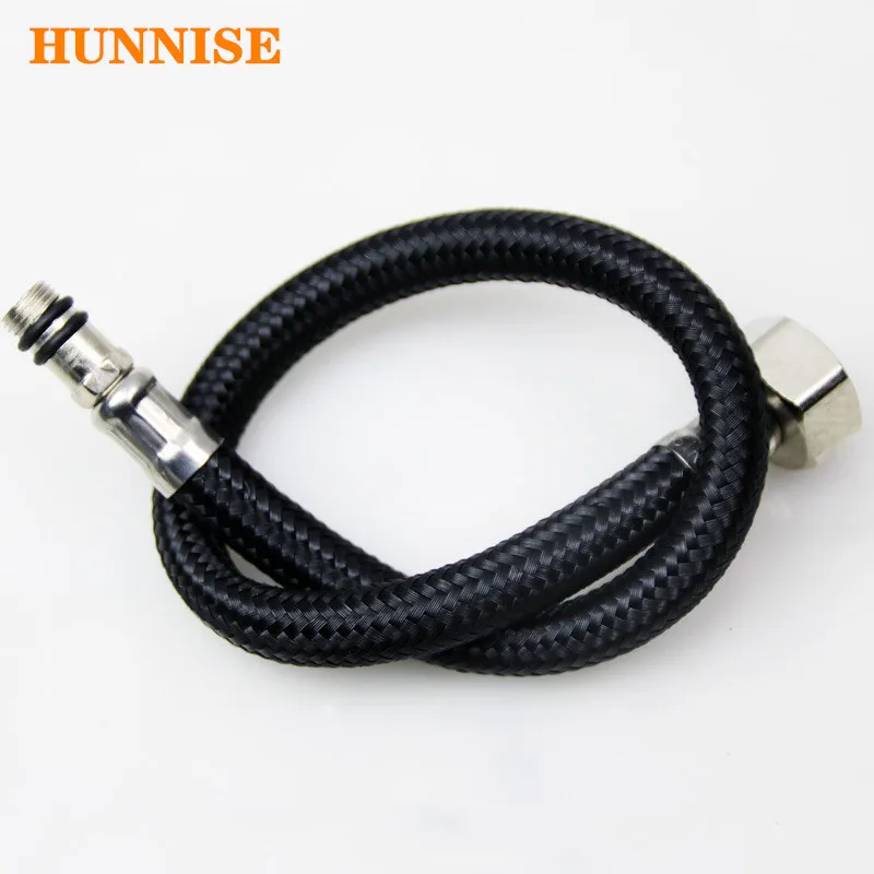 Nylon Flexible Hose Hot Cold Water Faucet Hose G1/2 Connector Flexible Hose Quality Nylon Plumbing  Hose with 60cm Flexible Hose