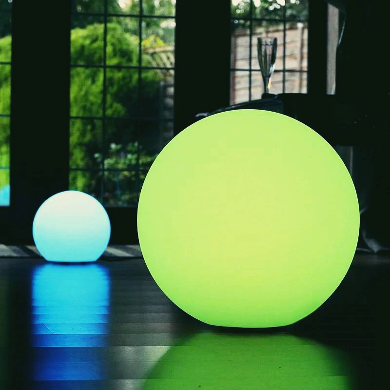 LED Outdoor Garden Landscape Light Rechargeable Remote Control RGB Waterproof LED Swimming Pool Floating Ball Lawn Lamps Pathway