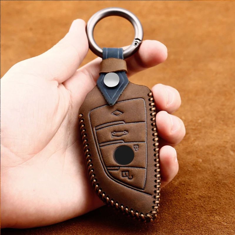 Genuine Leather Car Auto Remote Car Key Shell Case Protector Cover for BMW M3 M4 M5 E34 E90 E60 E36 F10 F07 F30 F18 X3 X4 GT28