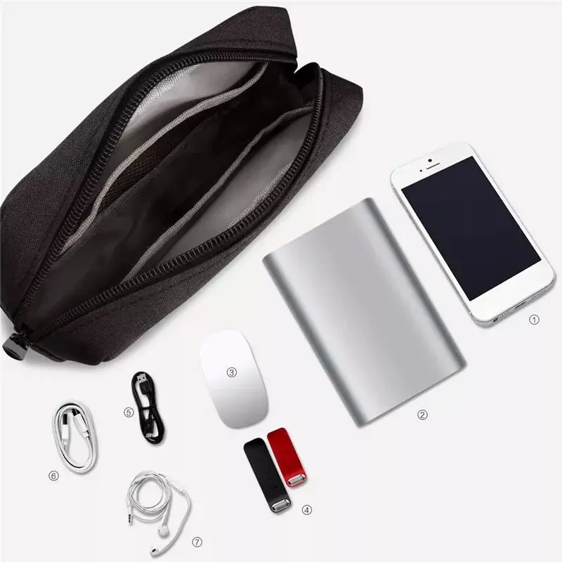 High Quality Digital Accessories Storage Bag Portable Waterproof USB Cable Earphone Charge Pal Organizer Makeup Bag Travel Pouch