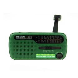 DEGEN DE13 Flashlight FM Sun Alarm Clock Radio Can Power Your Phone Emergency Radio Portable FM MW SW Crank Radio Receiver