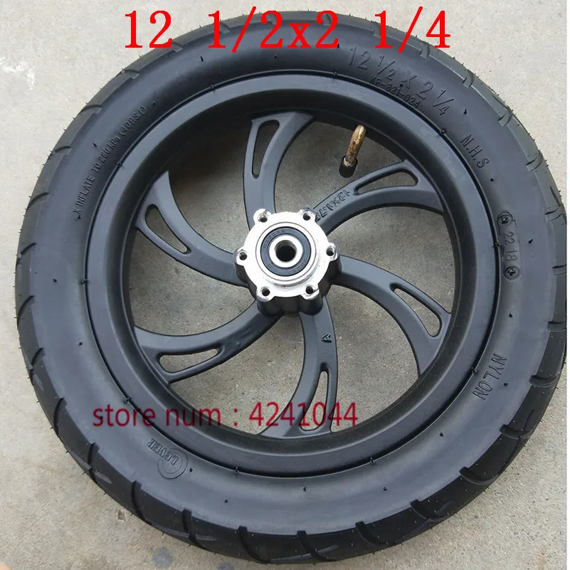 Motorcycle accessories 12 1/2X2 1/4 Wheel Tire & Inner Tube  Rim Set  fits electric scooters E-bike folding bicycles