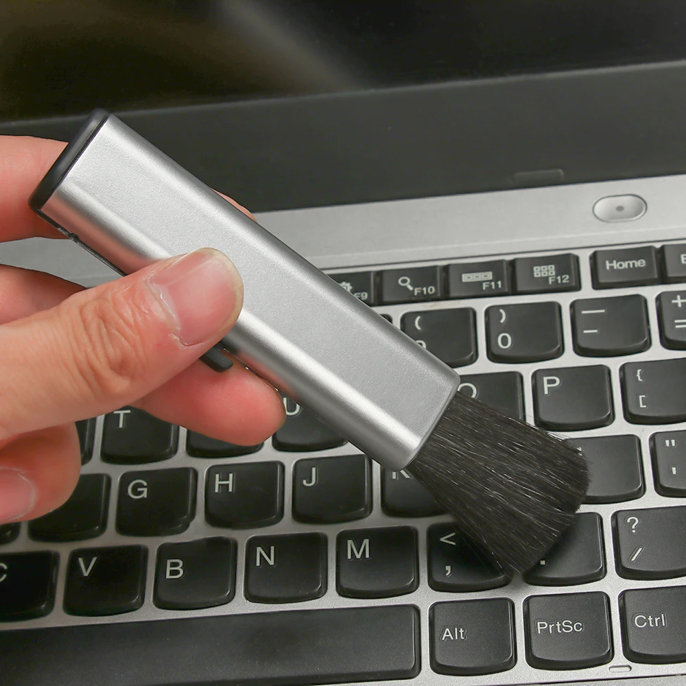 1PC Retractable Computer Cleaning Brush Car Cleaning Brush Air Conditioner Telescopic Keyboard Plastic Handle Wool Small Brush